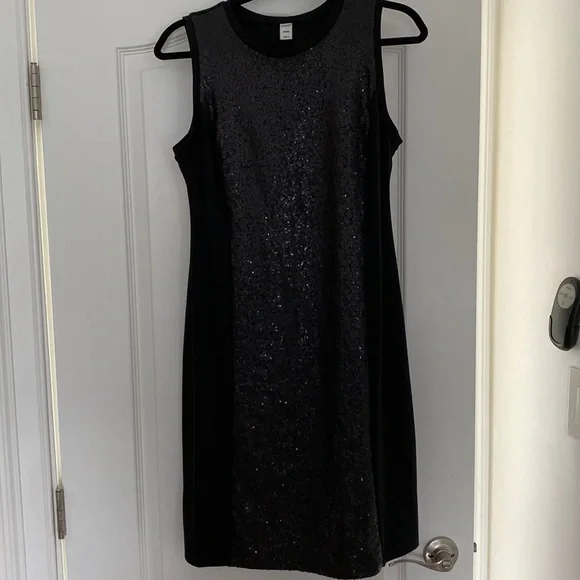 knee length dresses for ladies Layney Sequin Mini Dress Navy